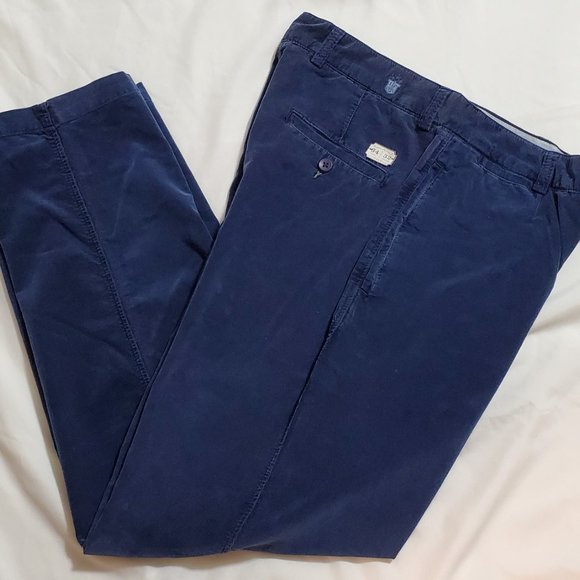 NWT Vintage 32-33x 32 Indigo Palms Chino Corduroy Blue Relaxed Fit Pants - Picture 1 of 13